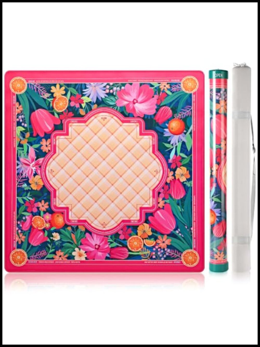 Mahjong Mat, 33x33 Inch, 3mm Thick Neoprene, Non-Slip, Portable